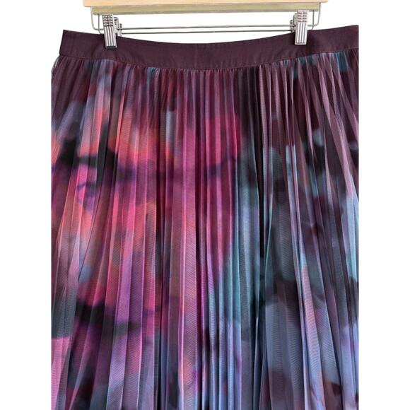 Anthropologie Geisha Designs Skirt XL Dania Tulle Tie Dye Pleated Midi Fairy - Picture 3 of 8